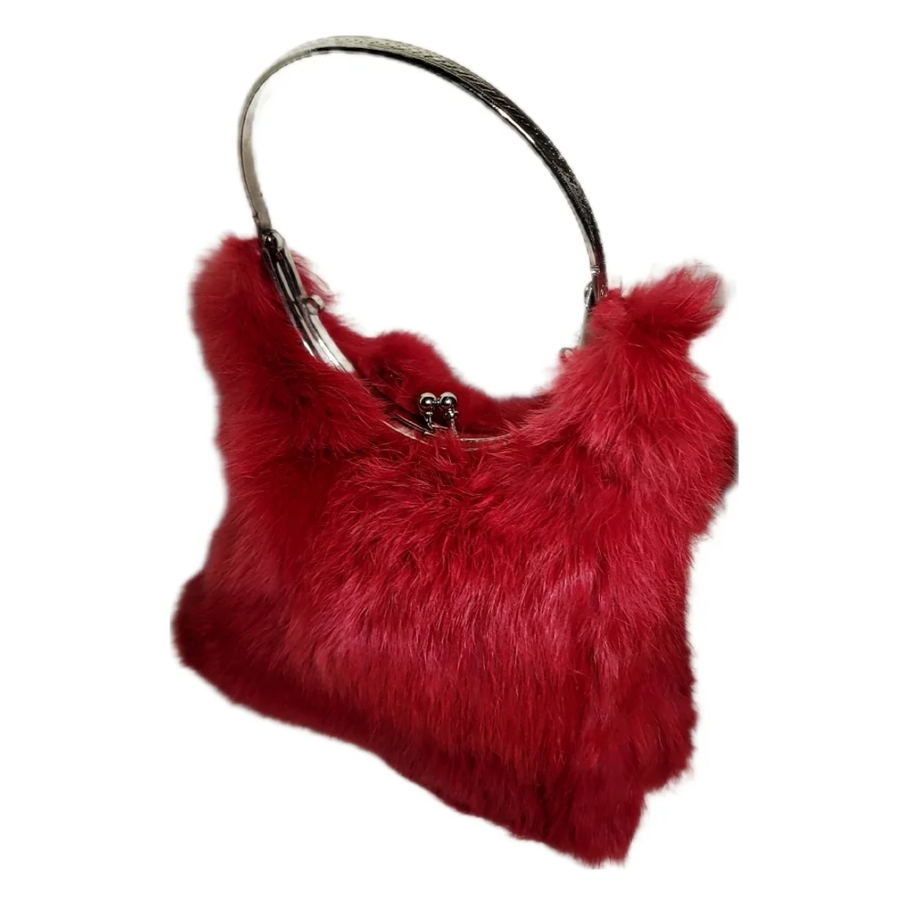 Vintage Fur Sterling Silver Clutch Handbag - Picture 4 of 11